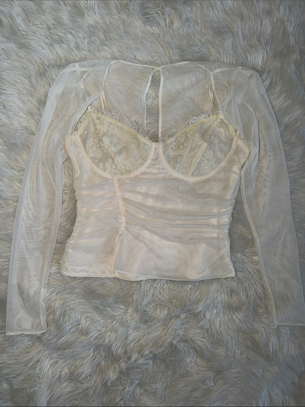 MISTRESS ROCKS Cream Underwired Top - Picture 7 of 16